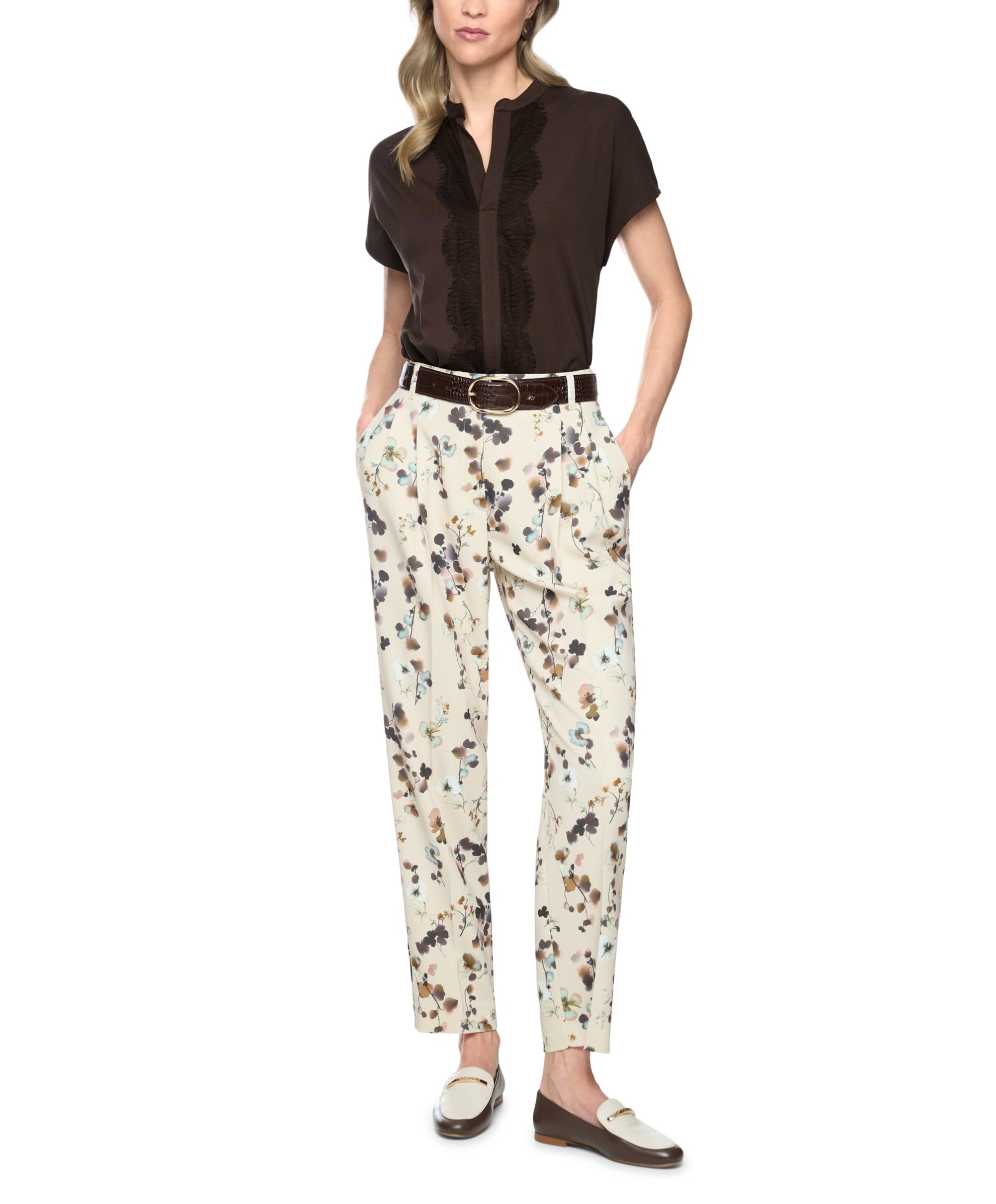 Marc Cain Dames T-shirt bruin