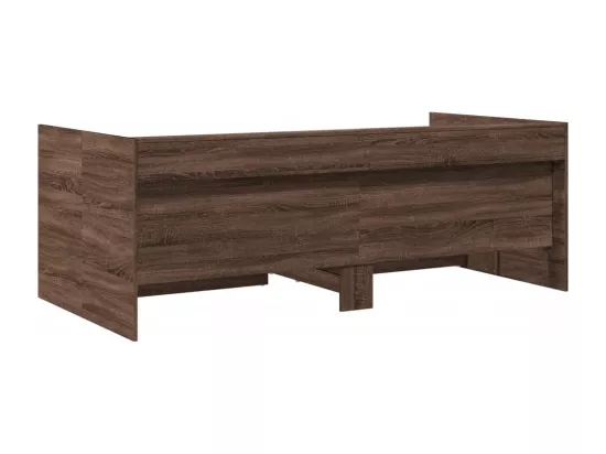 Lit de jour avec tiroirs sans matelas chêne marron 100x200 cm