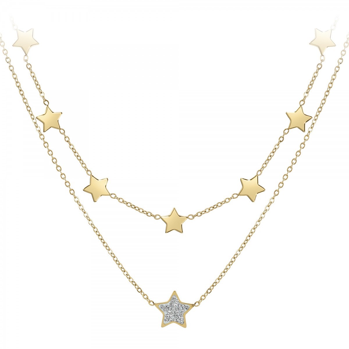 Collier multi rangs et étoiles par SC Bohème
