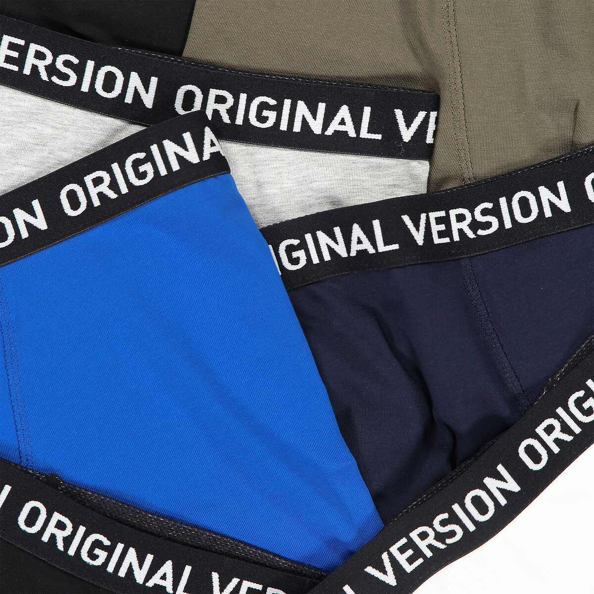 COLEÇÃO LA REDOUTE<br>Conjunto de 7 cuecas boxer lisas de algodão