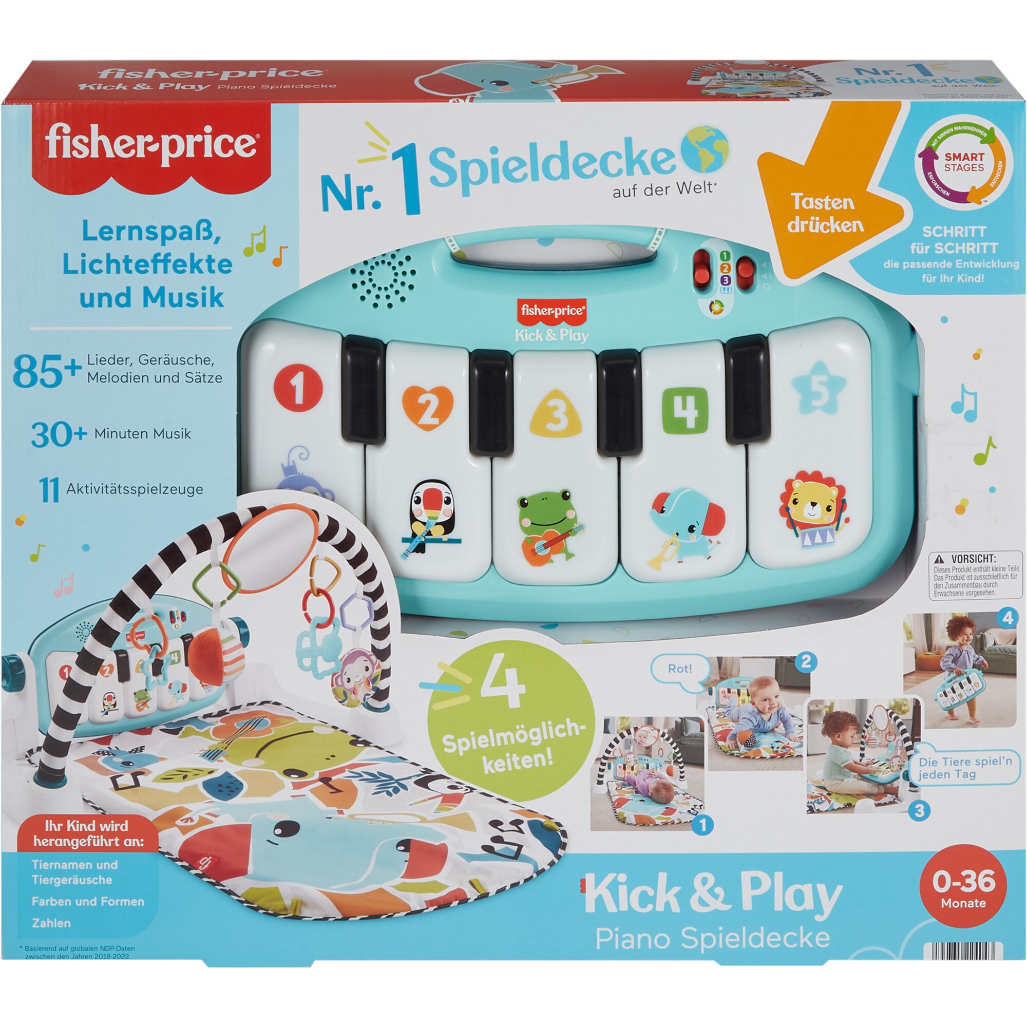 Mattel Spielbogen/Decke Kick & Play Piano Spieldecke