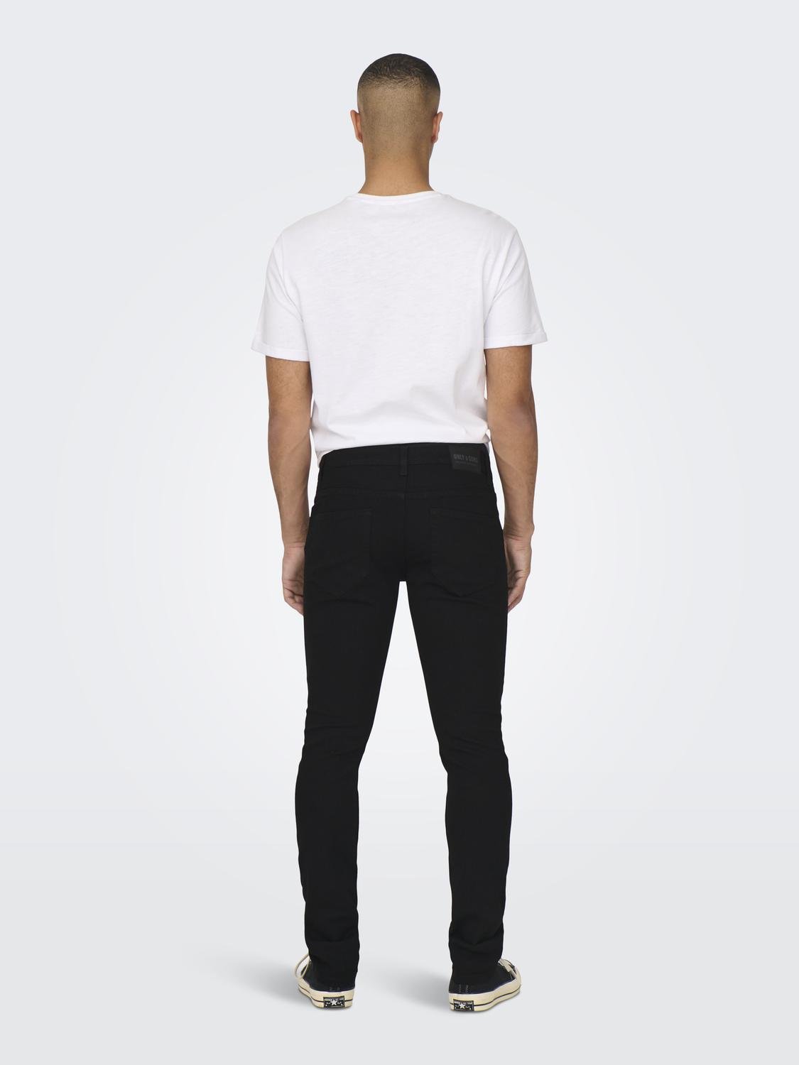 ONSLOOM Mid Rise Slim Fit Jeans Black Denim