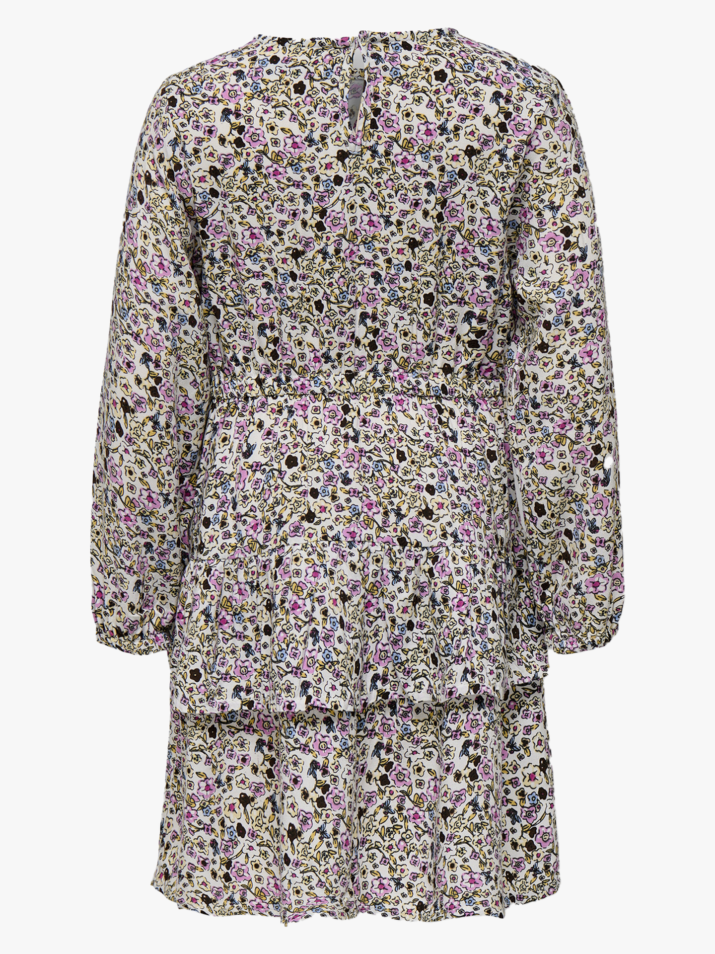Bella Life Long Sleeve V-Neck Dress All Over Print Woven