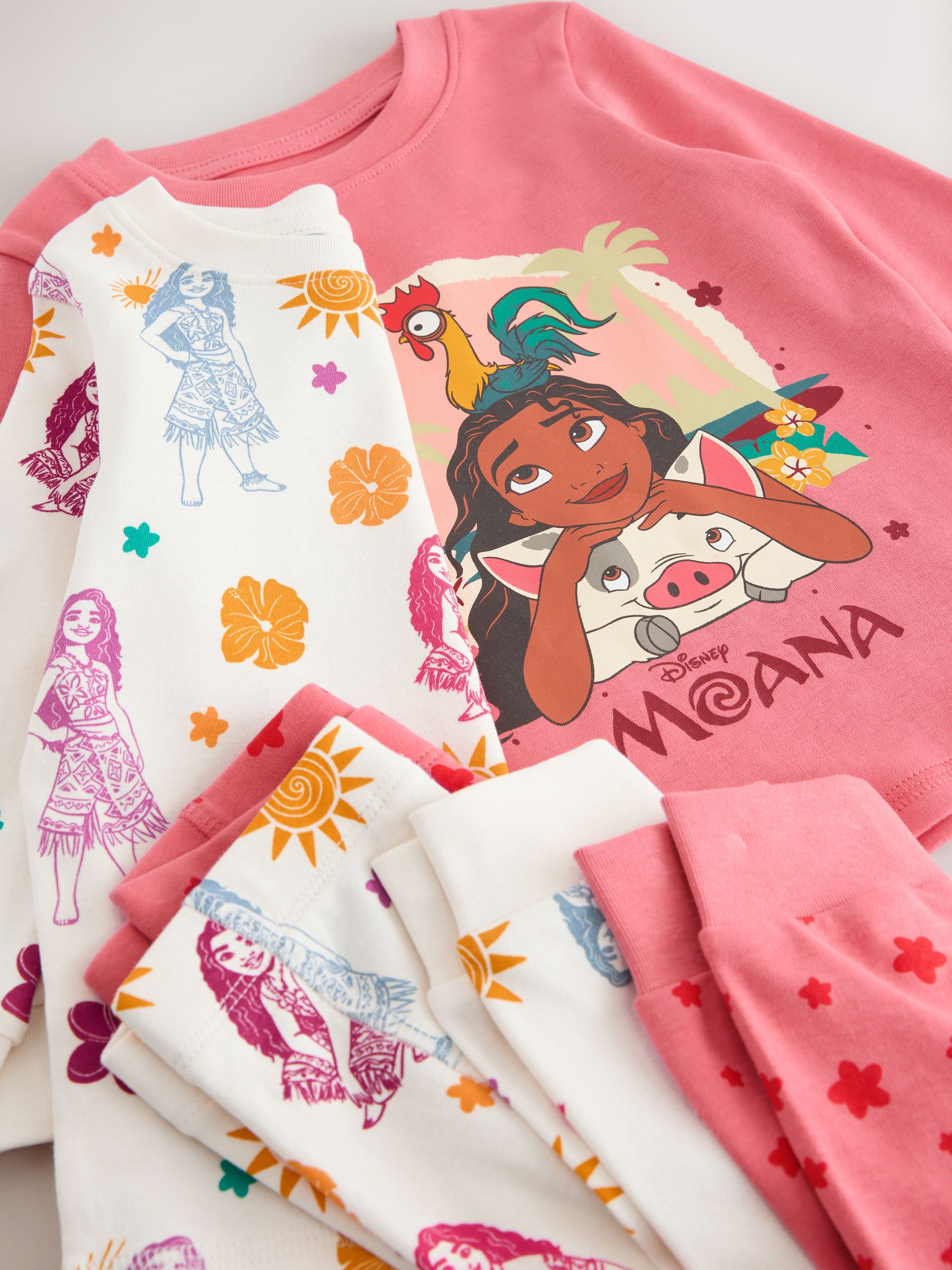 Rood/ecru - Moana Snuggle Pyjamas 2 Pack (9mths-10yrs)