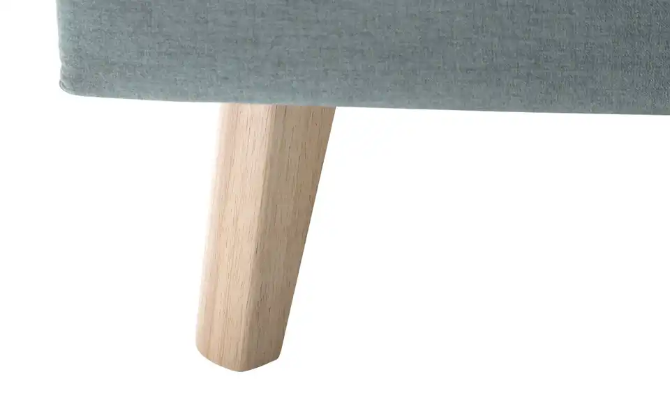 Polsterbett Eisblau 140 cm ohne Bettkasten Eiche