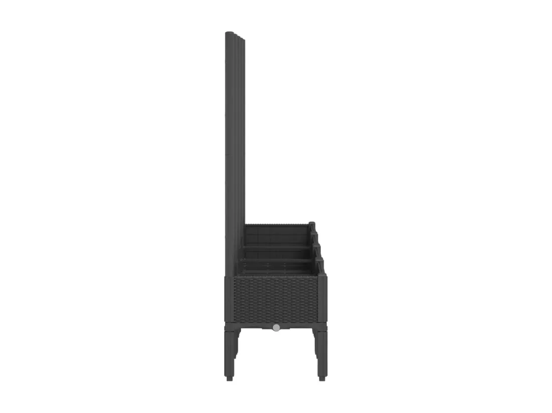 Jardinière bac lit surélevé noire 160 x 40 x 142 cm 02_0038269