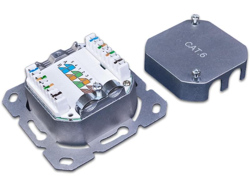 Wirewin Datendose RJ-45 Cat.6 2-fach KAT6, geschirmt, reinweiss