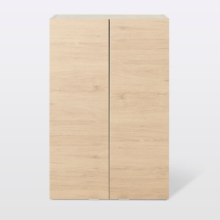 Armoire de salle de bains GoodHome Imandra bois chêne L.60 x H.90 x P.36 cm
