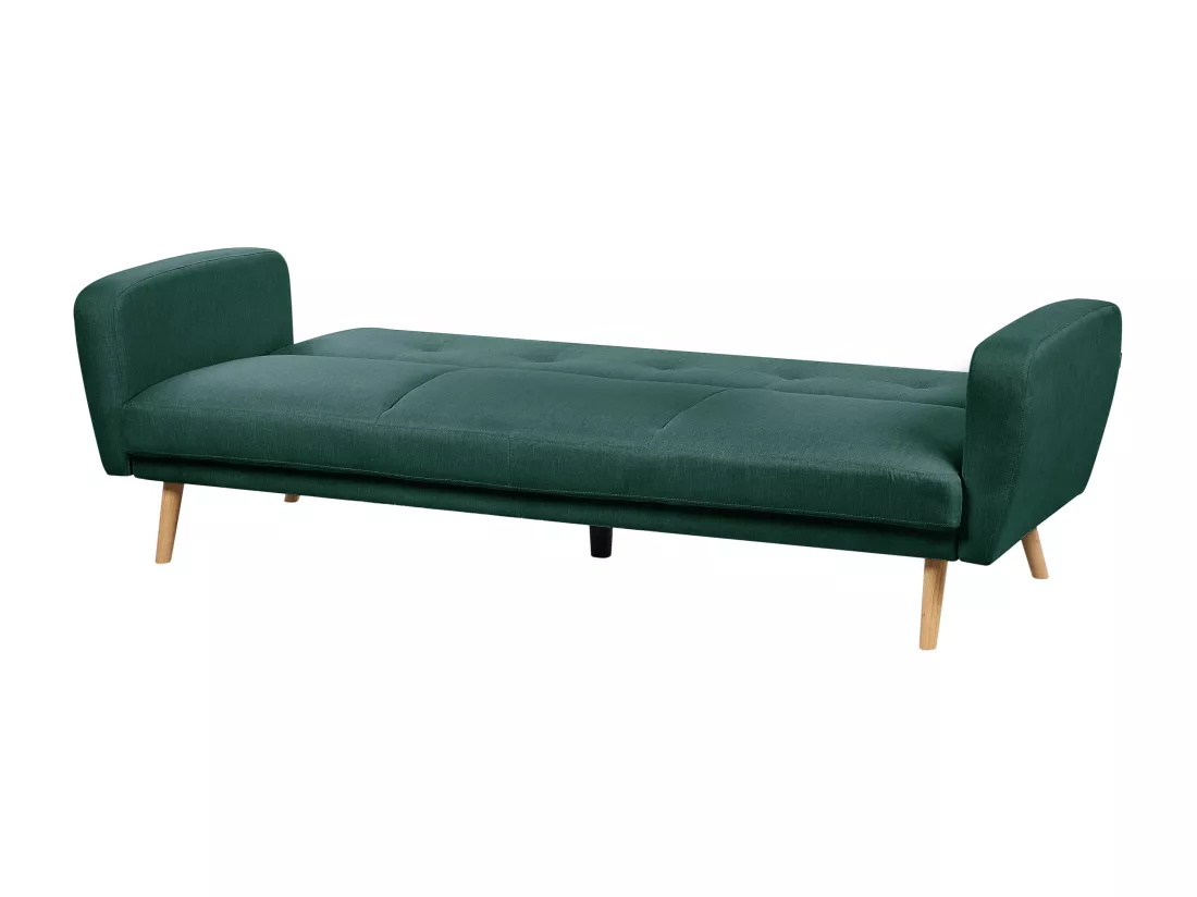Canapé convertible 3 places en tissu vert FLORLI