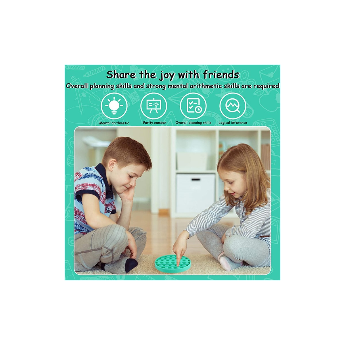Pop it Fidget leketøy for avslapning Rød