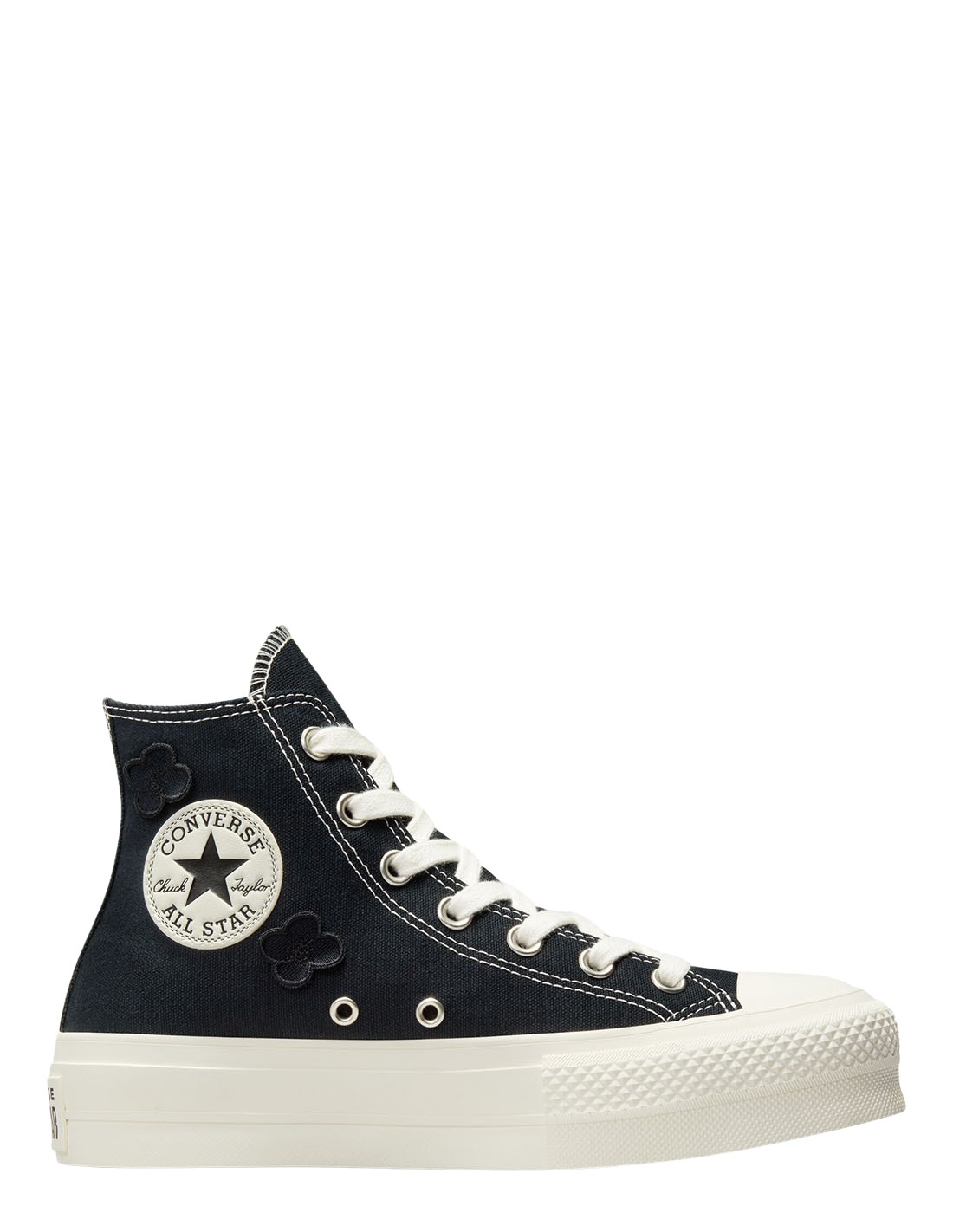 converse Sneakers Montantes Femme Ctas Lift Hi Noir/Blanc Toile