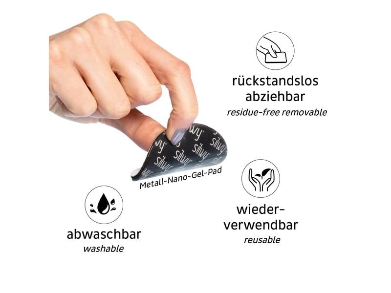 Silwy Power-Magnete 4 Stück, Silber Magnete