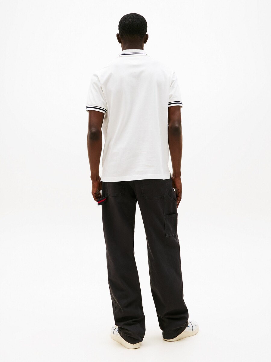 TOMMY JEANS<br>Camisa polo clássica com gola contrastante