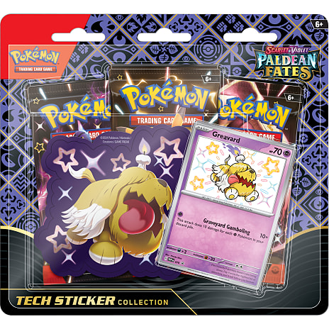 Pokémon TCG: Scarlet & Violet—Paldean Fates Tech Sticker Collection - Assorteret