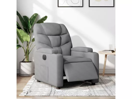 Fauteuil inclinable électrique Gris clair Tissu