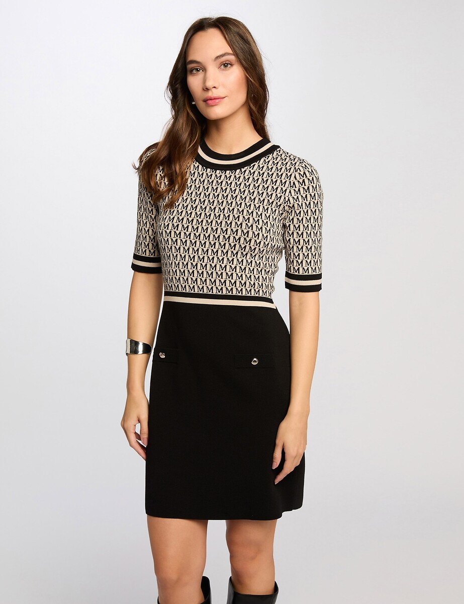 MORGAN<br>Vestido curto de malha ajustado