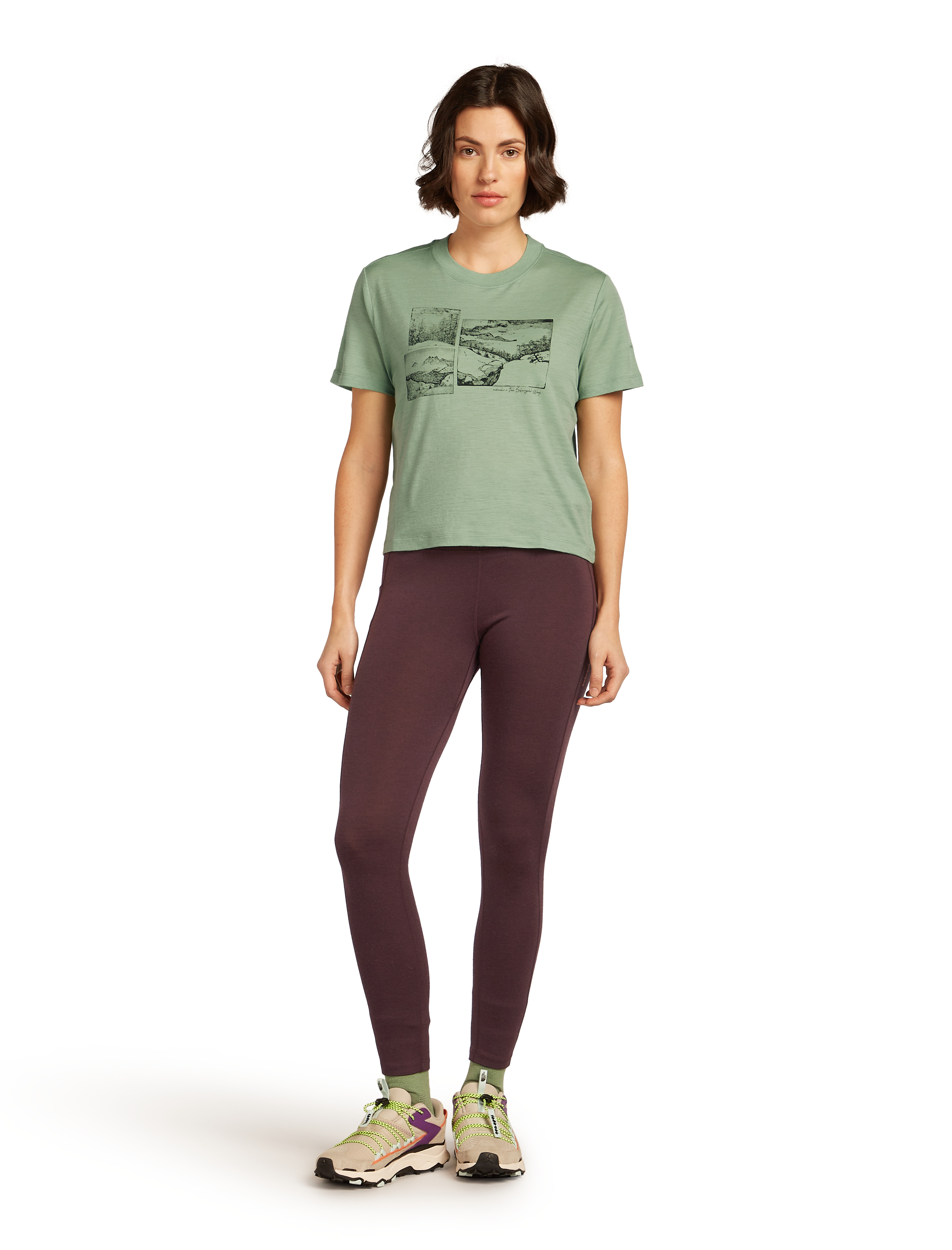 W Merino 150 Tech Lite SS Crop Tee The Climb