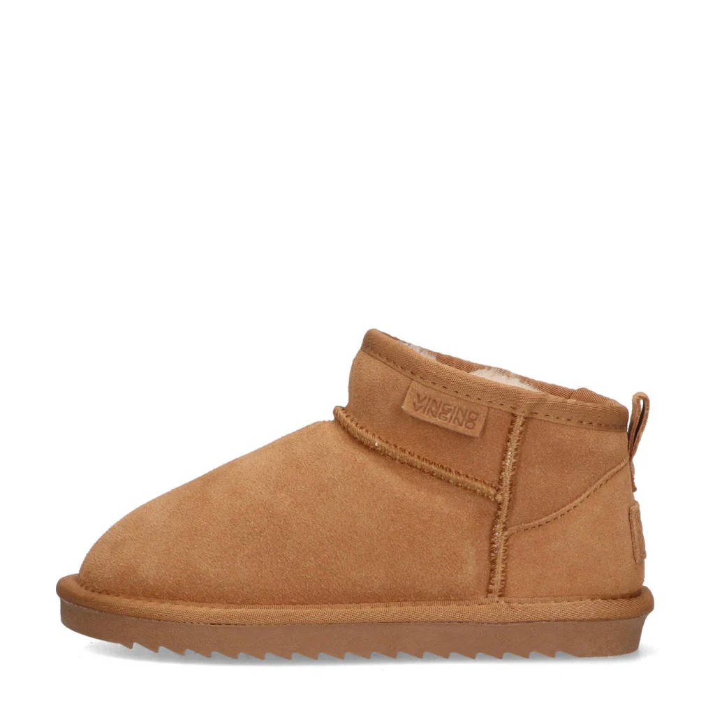 Vingino Ashleygevoerde suède enkelboots cognac