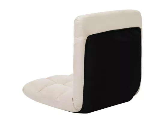 Prolenta Premium - Chaise pliable de sol Crème Microfibre