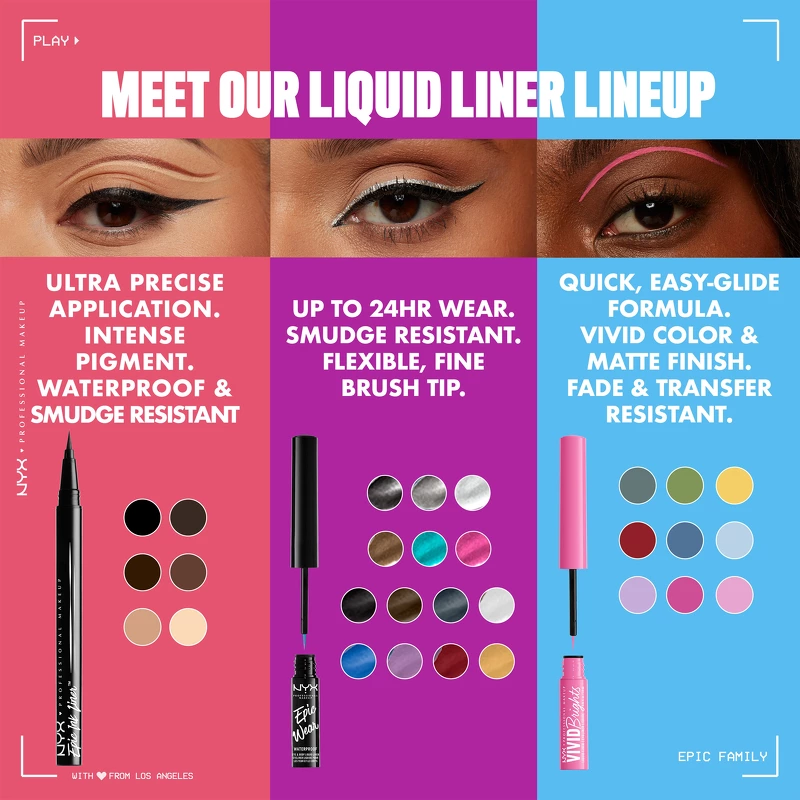 NYX Prof. Makeup Epic Ink Eyeliner Waterproof 1 ml - 04 Milk Chocolate
