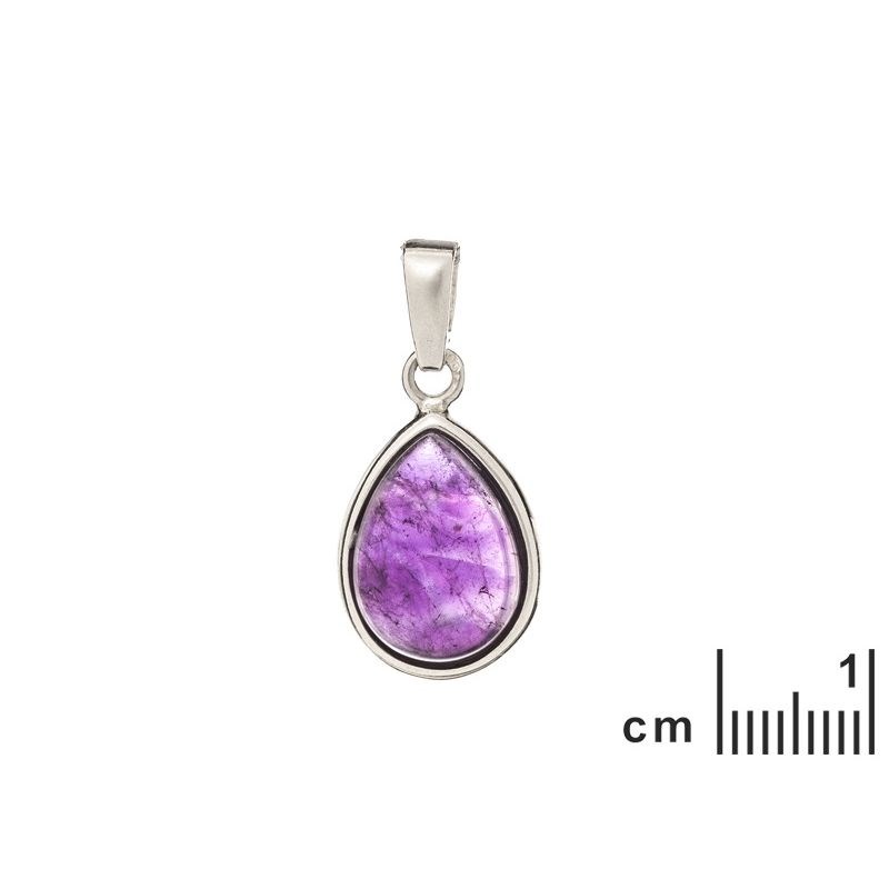 Pendentif argent 925 Amethyste naturelle