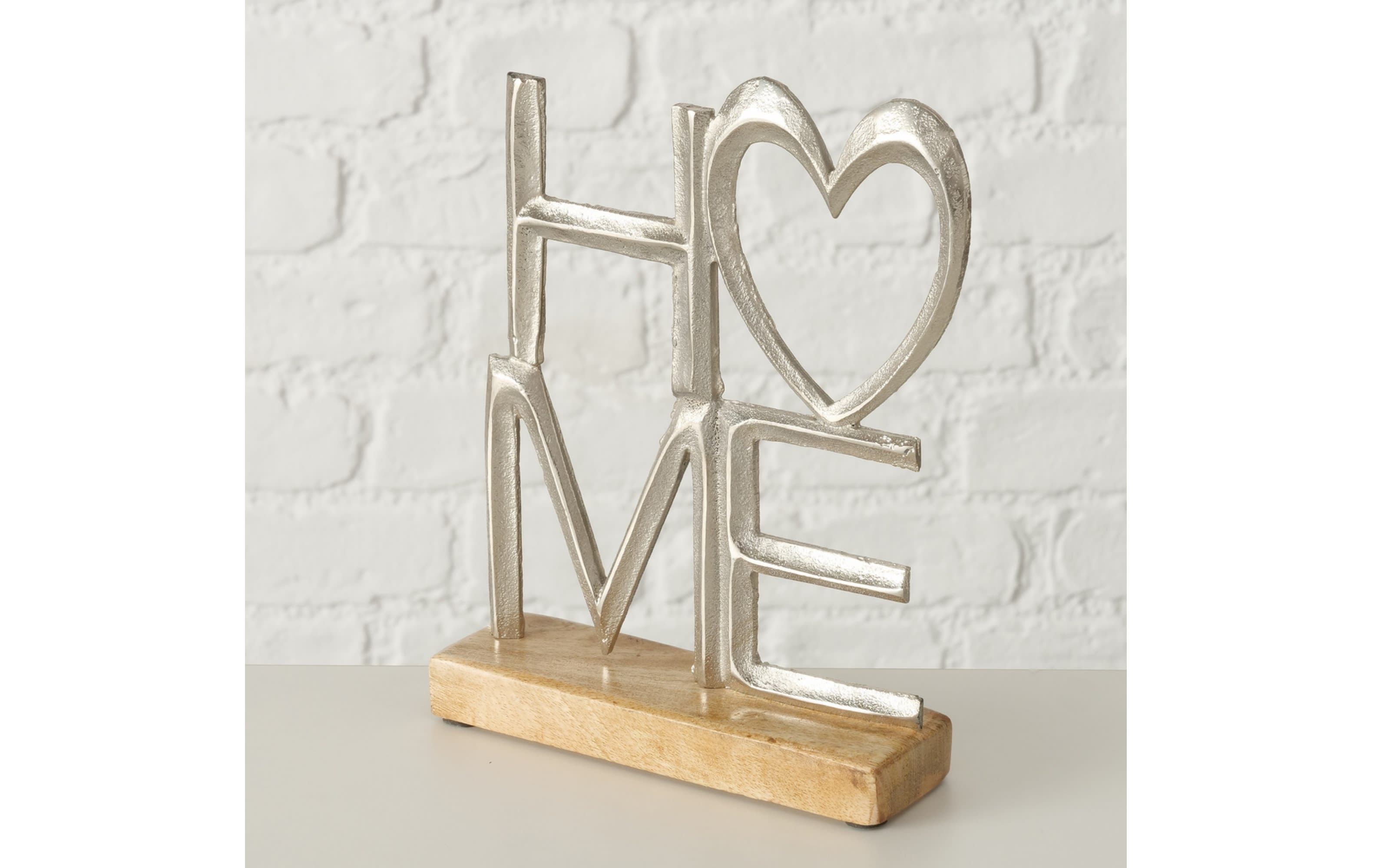 Schriftzug Home, silber, 5 x 24 cm