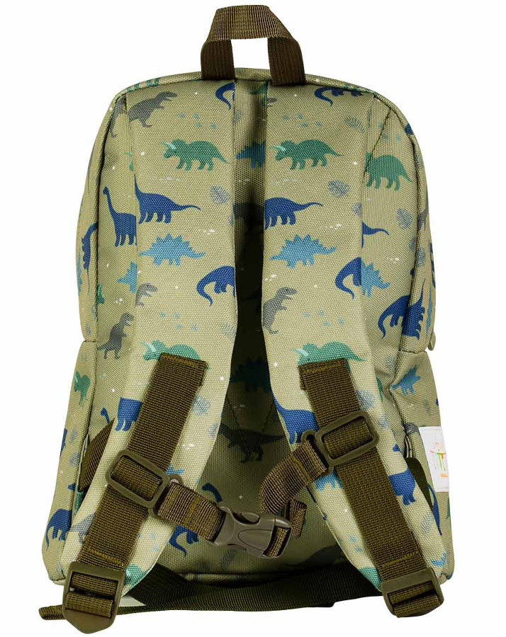 Kinderrucksack LITTLE BACKPACK – DINOSAURS (22x30x10) in hellgrün