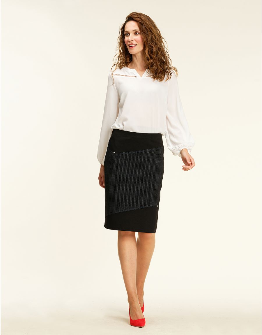 Jupe maille milano noire