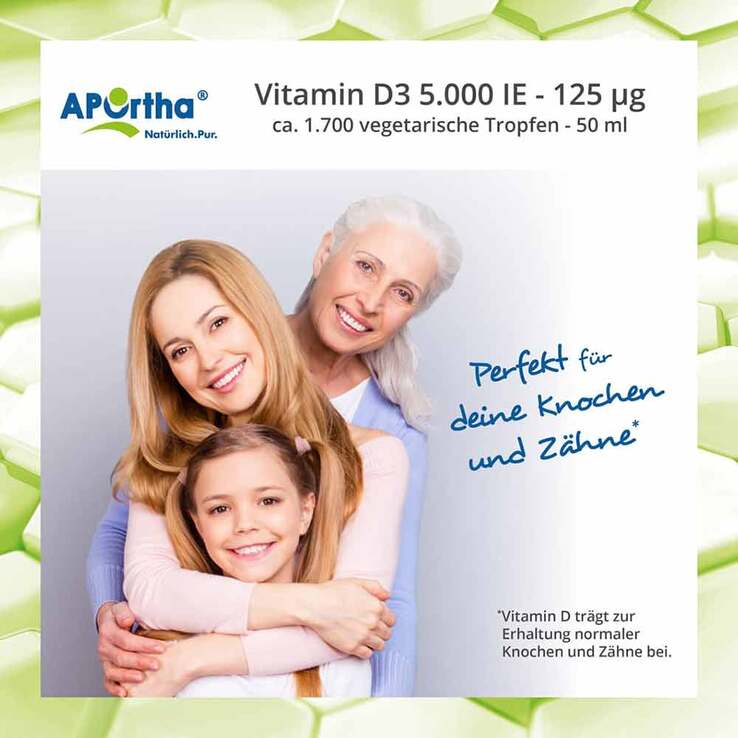 Aportha Vitamin D3 Tropfen 5.000 I.E. 125 µg, 50 ml