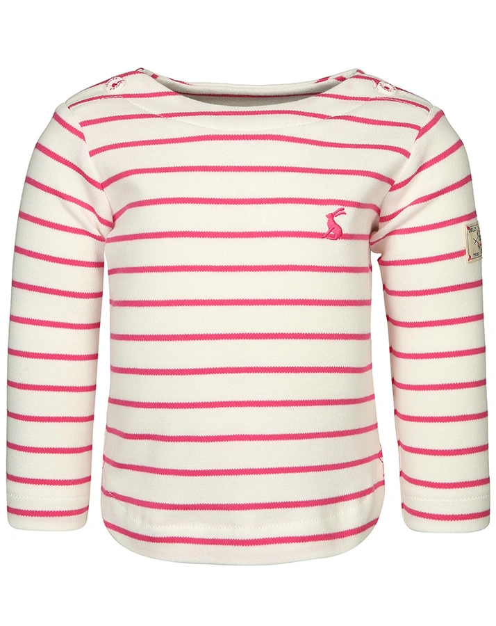 Langarmshirt HARBOUR STRIPE in weiß/pink