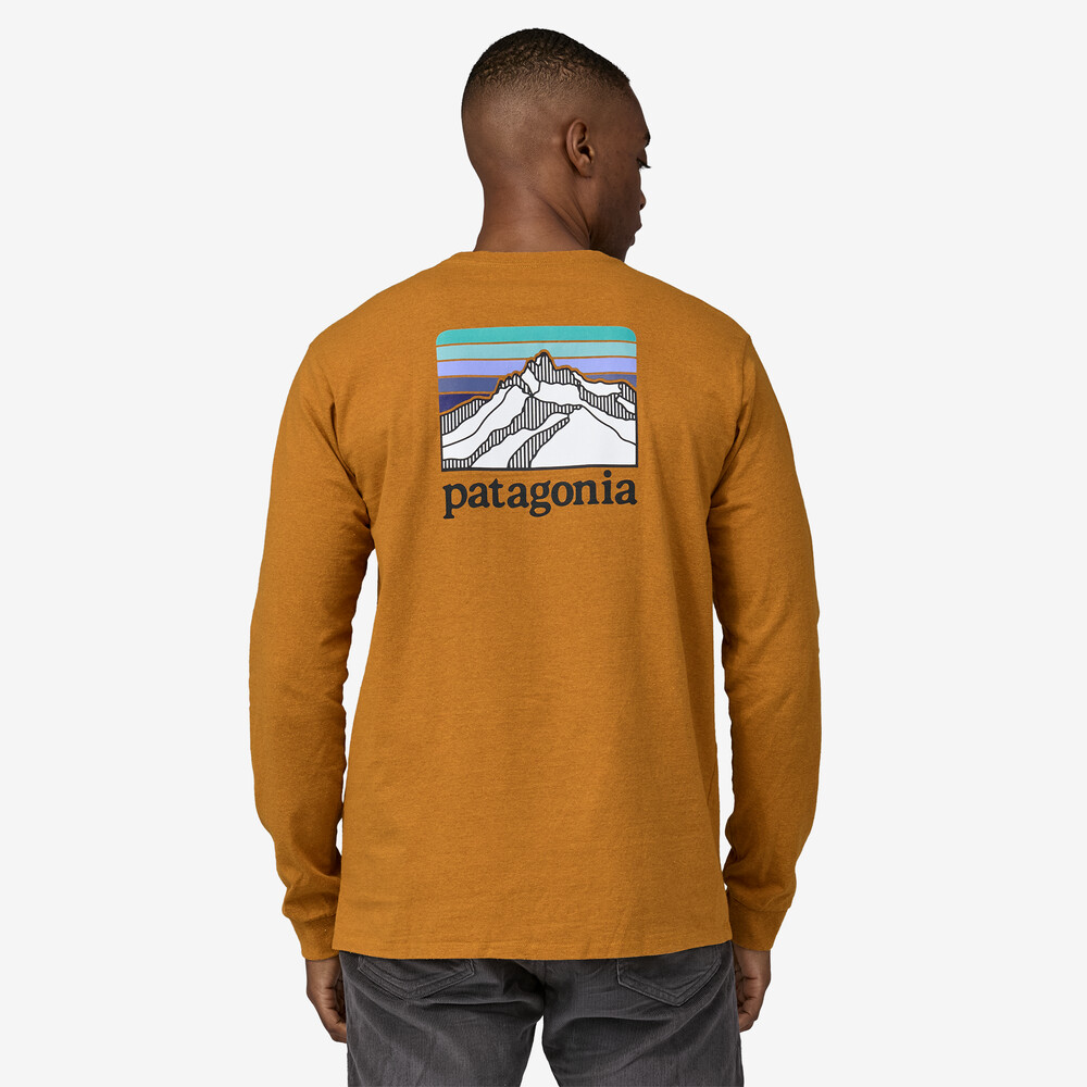 Herren Langarmshirt mit Line Logo Ridge Responsibili-Tee