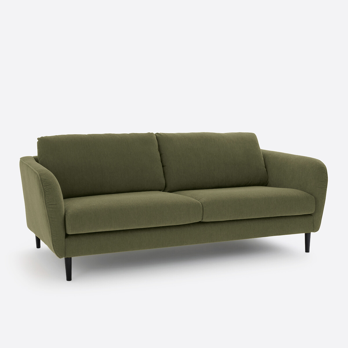 LA REDOUTE INTERIEURS<br>Sofá fixo de 3 a 4 lugares, veludo canelado, Amy