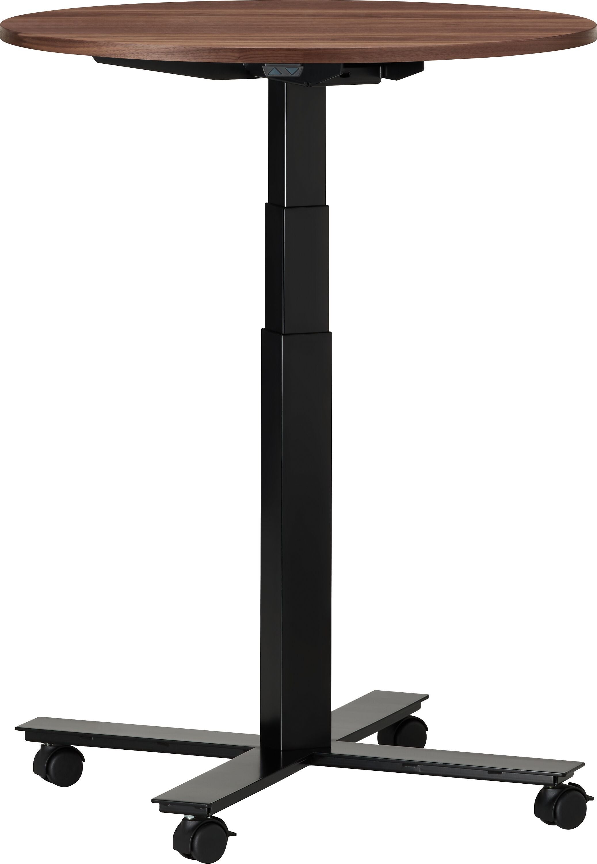 FLEXCUBE Besprechungstisch höhenverstellbar - Nussbaum / H: 66.5 cm