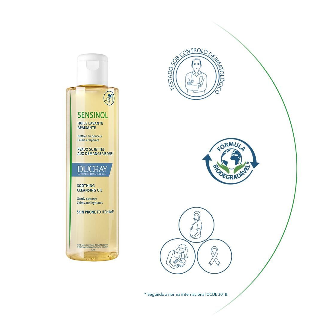 Ducray Sensinol Óleo Lavante Calmante 200ml - 200ml