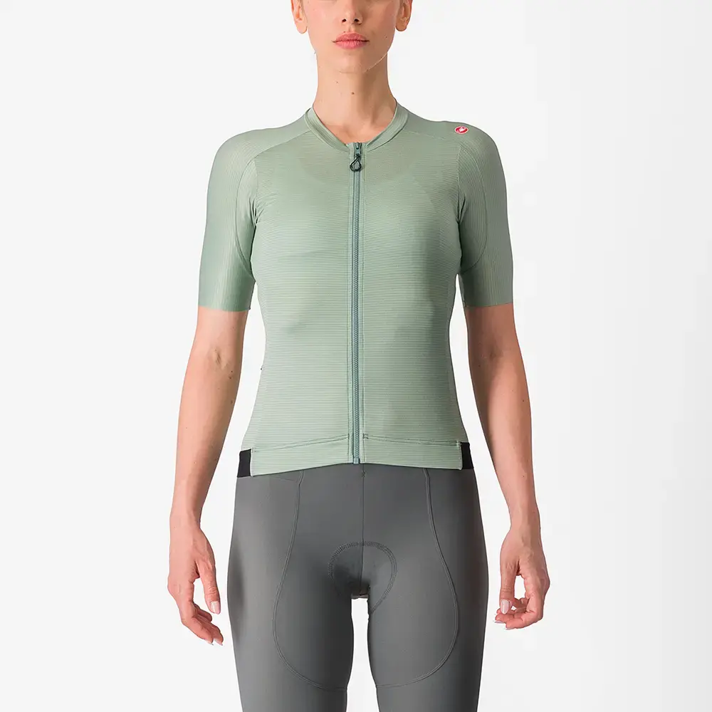 Castelli Espresso Fietsshirt Korte Mouwen Groen Dames