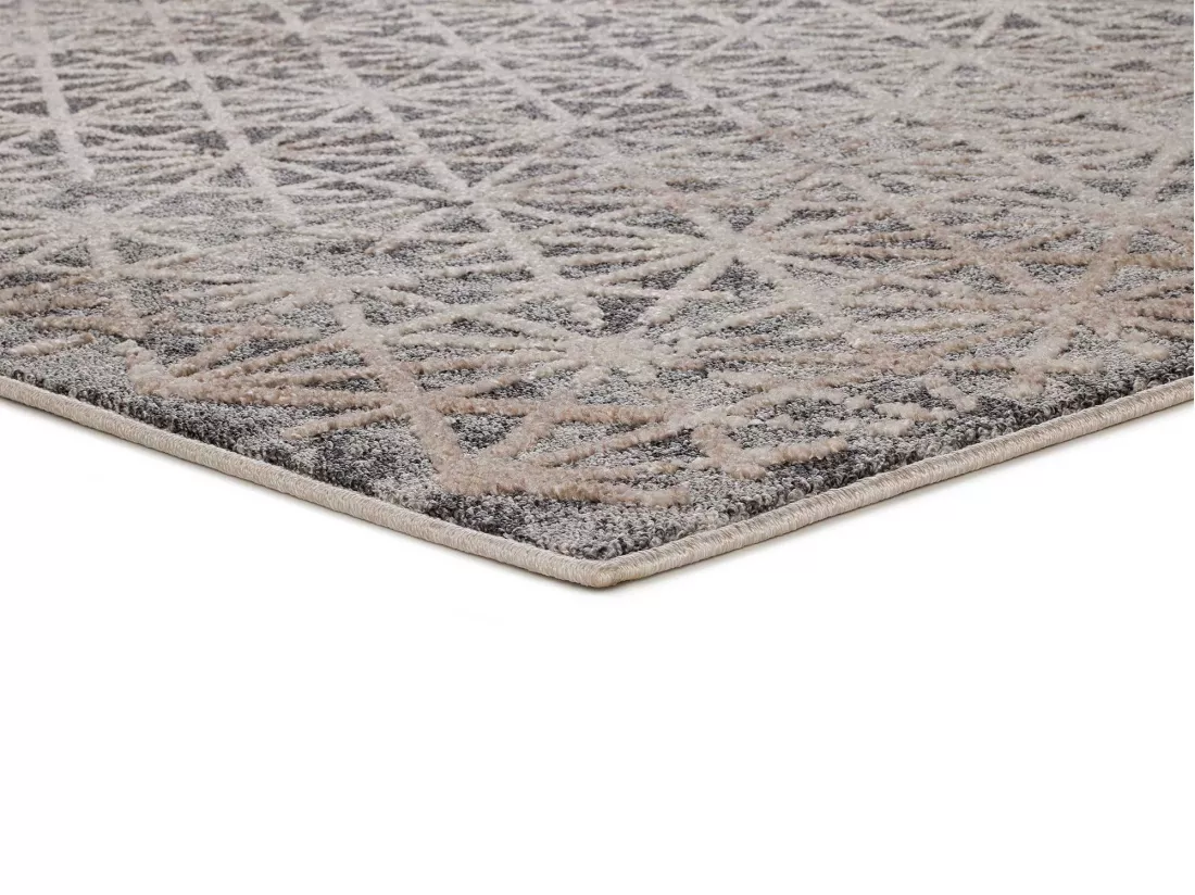 Tapis intérieur - géométrique - gris - 160 x 230 cm - PAULA