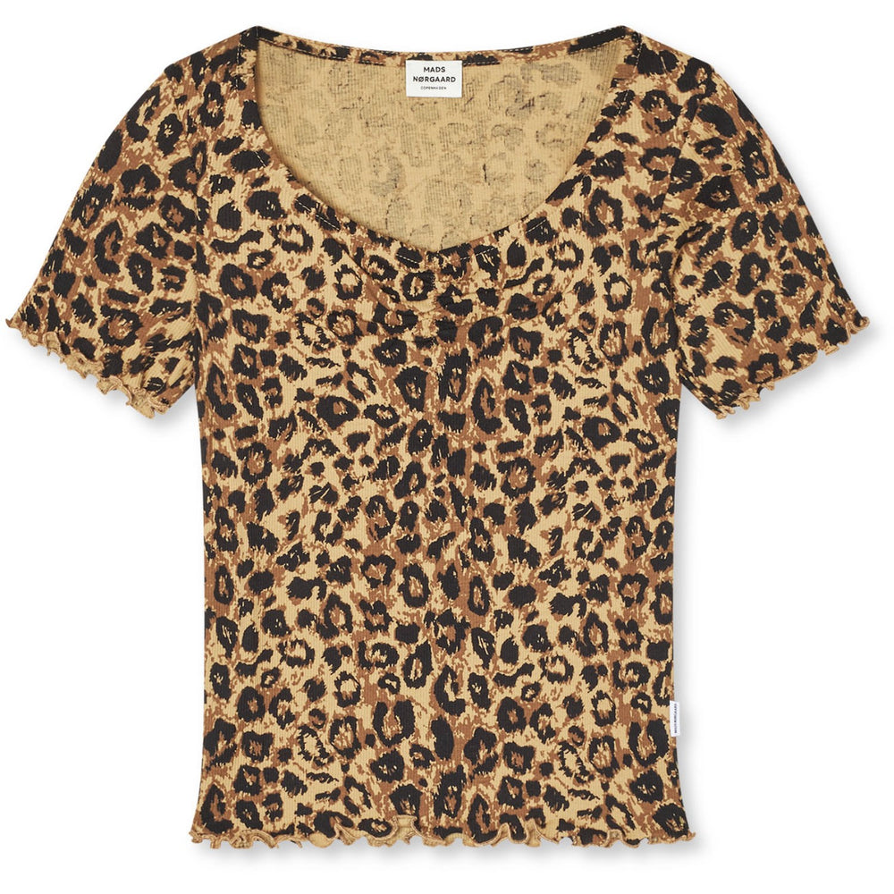 Køb Mads Nørgaard Leopard Aop/Black 2X2 Bomuld Aop Tiki T-shirt