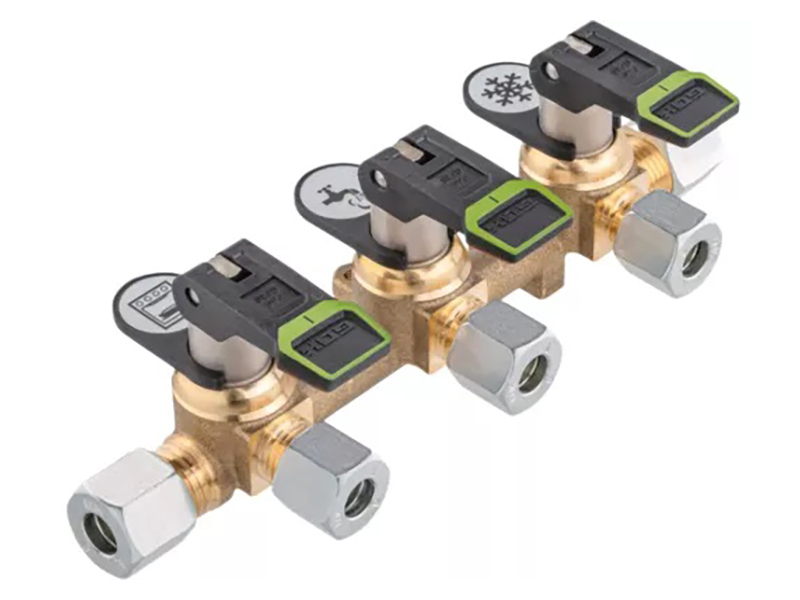 GOK SSV 8 mm drievoudig snelsluitkraan
