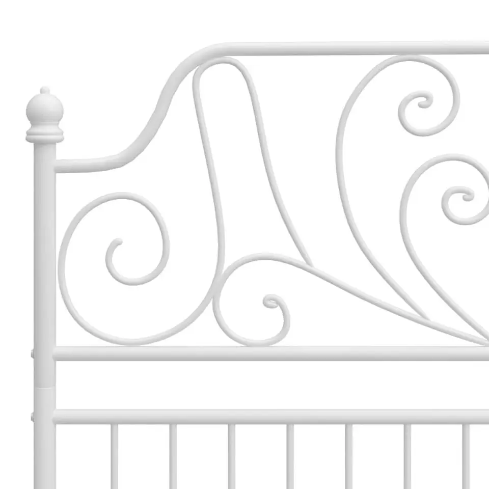 vidaXL - Meatlen bed frame - Wit - Metaal - 120x200 cm