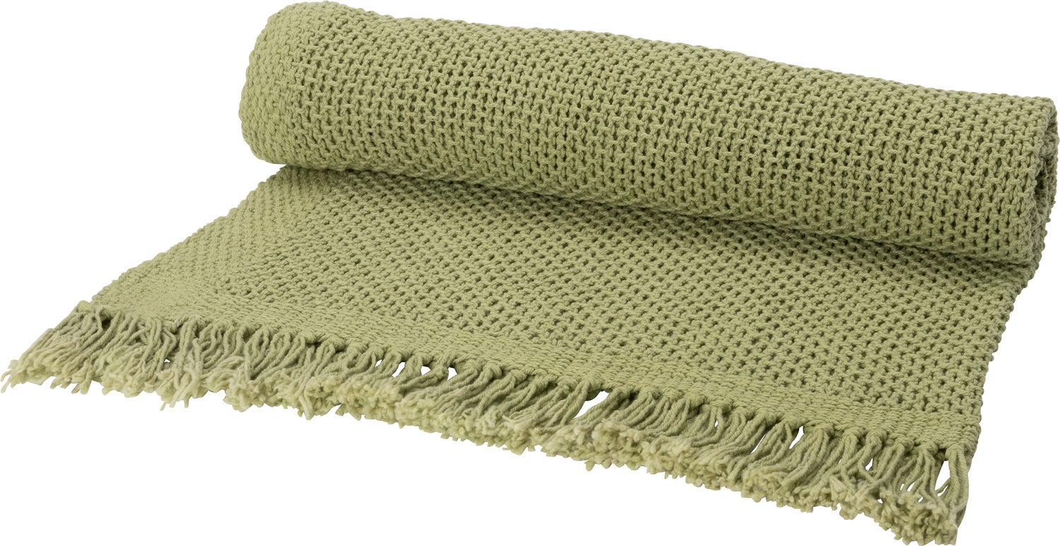 Intratuin plaid Ive groen 130 x 170 cm
