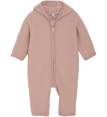 Huttelihut Køredragt - Uldfleece - Mahogany Rose m. ?rer