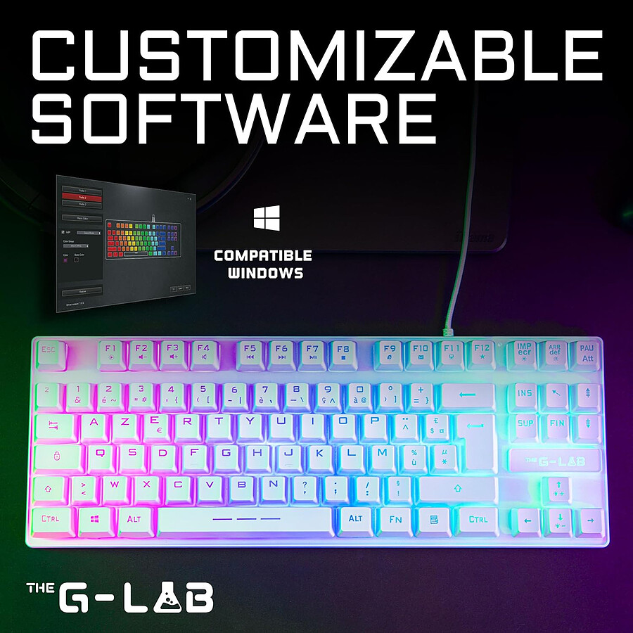 The G-Lab Keyz Caesium TKL - Blanc