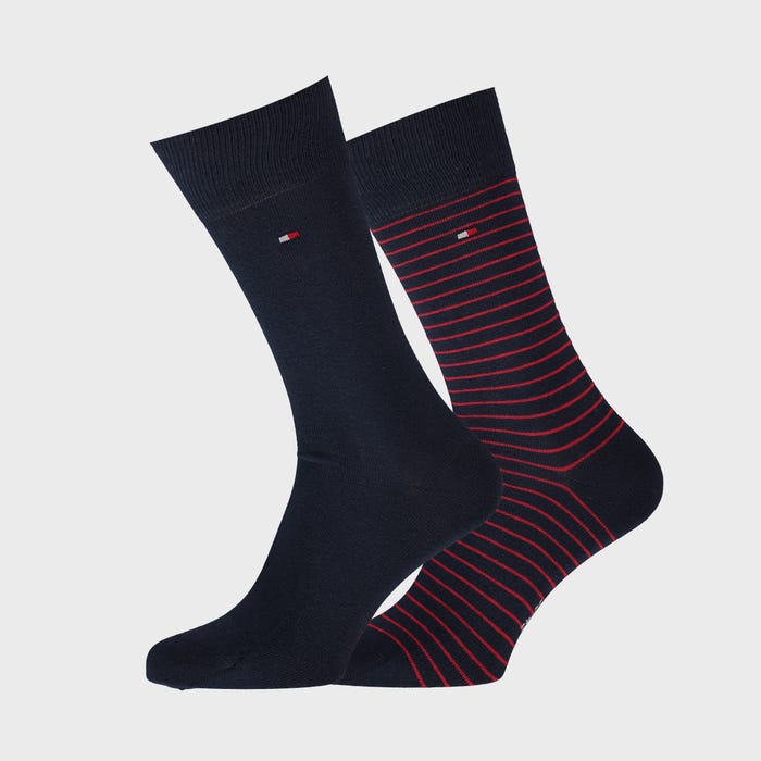 Tommy Hilfiger-2-pack herensokken strepen - Tommy Hilfiger