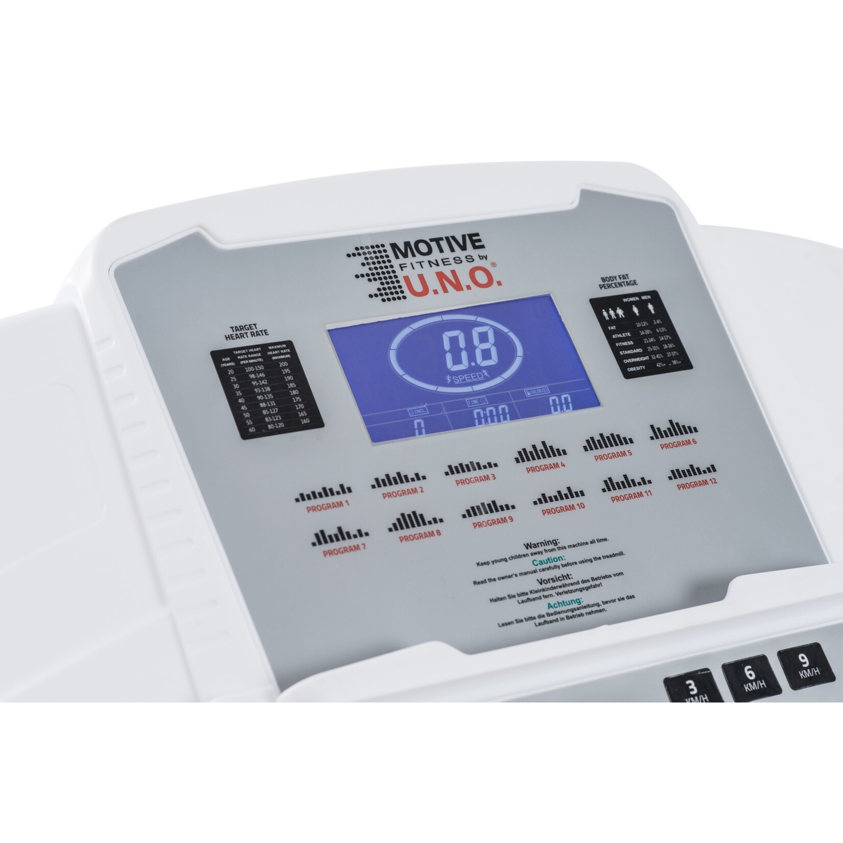 Motive Fitness by U.N.O. Laufband Speed Master 1.8 weiß-silber
