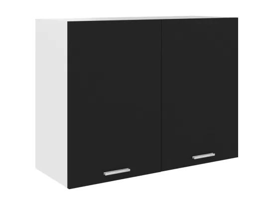 Armoire suspendue Noir 80x31x60 cm Bois d’ingénierie