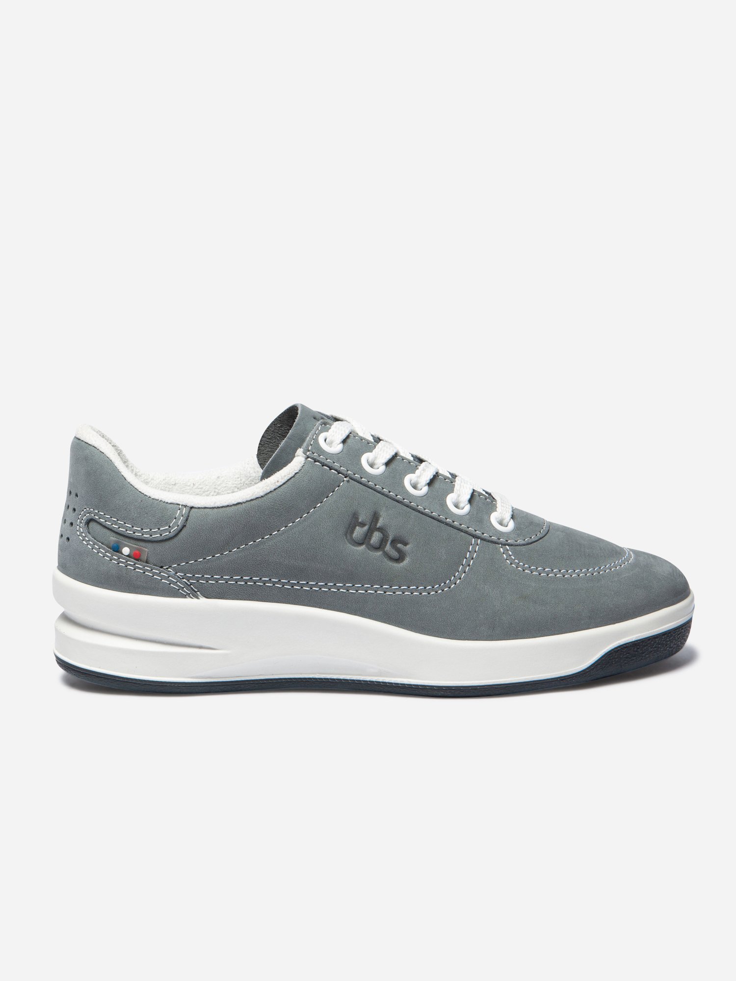 Baskets Femme Confort Dessus Cuir Nubuck Bleu
