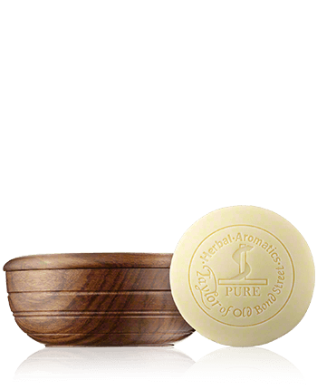 Taylor of Old Bond Street Sandalwood Herbal Shaving Soap in Wooden Bowl 100g