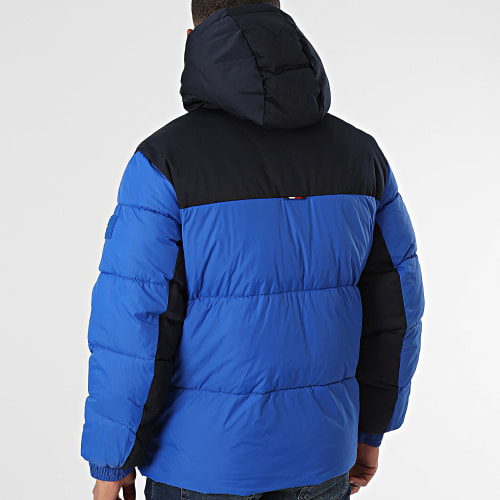 Doudoune Capuche GWJ New York 2771 Bleu Roi Noir