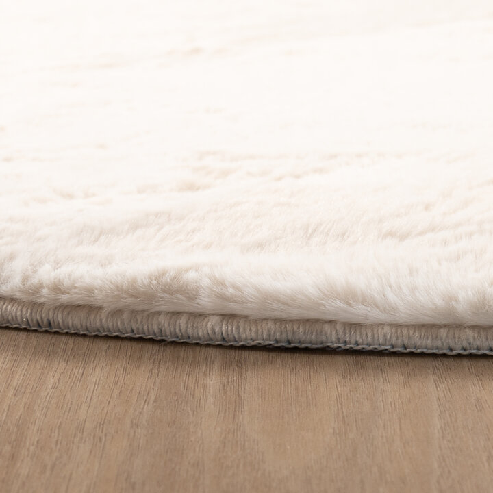 Rond laagpolig vloerkleed - Cozy Creme