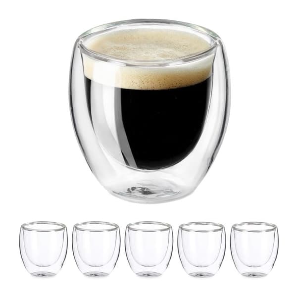 Dobbelveggede espressoglass 6-pakning